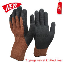 NMSAFETY 7 Gauge atmungsaktive Latexhandschuhe gestrickte Liner Arbeitshandschuhe